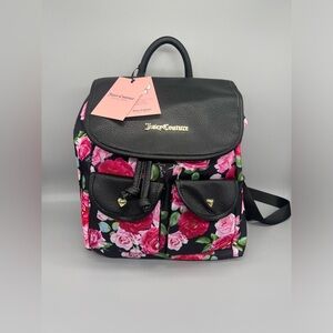 Juicy couture love club floral backpack purse